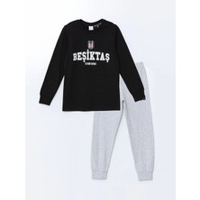 Lc Waikiki Yeni Sezon Bisiklet Yaka Beşiktaş Baskılı Erkek Çocuk Pijama Takımı