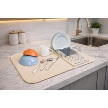 Katlanabilir Bulaşık Kurutma Matı – Airtex + Mikrofiber - 37 x 60 cm