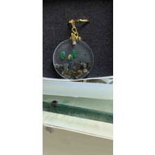 Miina Aksesuar Epoksi Renkli Taşlarla Süslenmiş Cilcekli Anahtarlık