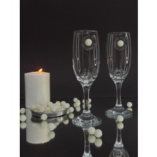 Cash Dukkan Şampanya Kadehi̇ Beyaz Inci̇ Böğürtlen  Fi̇gürlü 2'li̇