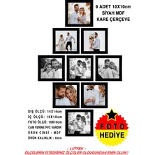 9 Adet 10X10 Çerçeve - Mdf Çerçeve - Fotoğraf Çerçevesi - Mini Çerçeve