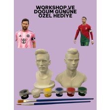 Vitrin XL C. Ronaldo Cr 7 ve Lionel Messi Karakteri 3D Figür Boyama Seti
