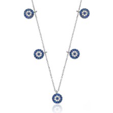 Tienda Elegante Gümüş Nazarlı Şans Bayan Kolye