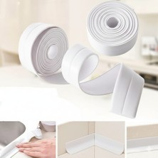 Teknosoft Center Banyo Küvet Mutfak Lavabo Su Sızdırmaz Bant Su Geçirmez Kenar Bandı Sızdırmazlık Tamir Bandı 3.2 M
