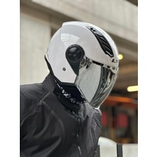 Ls2 Aırflow 2 Beyaz Kask (Gri Vizör)