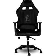XMAX No Name / Rio Balerion Terletmez Kadife Kumaş Siyah Gaming Oyuncu Koltuğu / 120 kg Taşır