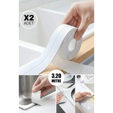 Teknosoft Center Banyo Küvet Mutfak Lavabo Su Sızdırmaz Bant Su Geçirmez Kenar Bandı Sızdırmazlık Tamir Bandı 3.2 M