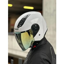 Ls2 Aırflow 2 Beyaz Kask Polikarbonat Malzeme ile UV Protection Özellikli Güvenli Tasarım