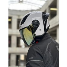 Ls2 Aırflow 2 Beyaz Kask (Sarı Vizör) Spoiler