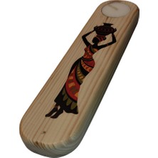 Oduncu Dünyası Ahşap Tütsülük Mumluk 6X25 cm Africa-1