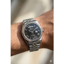 Slazenger 41 mm Paslanmaz Çelik Kasa Erkek Kol Saati | Çelik Kordonlu, Day Date Tasarım, 10ATM