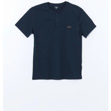 Lc Waikiki Yeni Sezon Bisiklet Yaka Kısa Kollu Erkek Pijama Üst