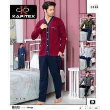 Tudik Collection Kapitex 5818 Erkek Uzun Kol Patlı Pijama Takımı