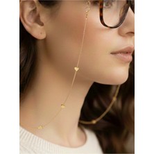 Otio Eyewear Kadın Gözlük Zinciri, Paslanmaz Çelik 70 Cm, Yıldız Detaylı, Numaralı Gözlük ve Güneş Gözlüğü Askısı