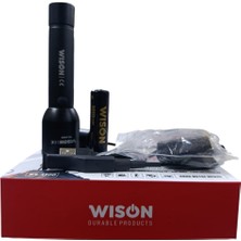 Wison WS-4300 Profesyonel El & Tüfek Feneri | 1200 Lümen – Metal Kasa – Zoomlu – Type-C Şarjlı