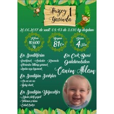 Reysa Tasarım Safari Temalı Yaş Panosu 20X30 cm 3mm Ahşap