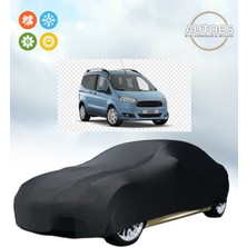 AUTOES Ford Courier 2023 Uyumlu Araba Brandası, Oto Branda Siyah
