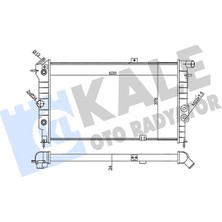 Kale Matrixzn Su Radyatörü Opel Vectra A 1.6i 1.8i 2.0i 88-95 Calibra A 2.0i 94-97 At Ac Mekanik 620X378X34