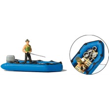 1/87 Şişme Botta Balıkçı Figürleri 2 Adet, Preiser 10687