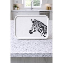 Zucci Home Animal Collection | Zebra | Sunum Tepsisi 29,5 x 41,5  cm | Dekoratif & Şık Servis Tepsisi