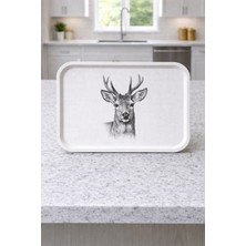 Zucci Home Animal Collection | Deer | Sunum Tepsisi 29,5 x 41,5  cm | Dekoratif & Şık Servis Tepsisi