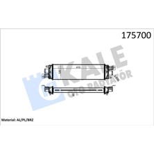 Kale Matrixzn Turbo Radyatörü Intercooler Albea 03 1.3jtd 457X116X40 Al Al Sistem