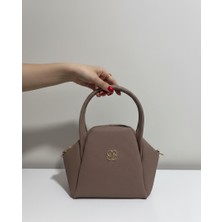 Kadın Logolu Tasarım Mini Boy El ve Omuz Çantası