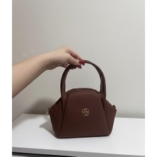 Kadın Logolu Tasarım Mini Boy El ve Omuz Çantası