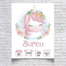 Reysa Tasarım Pembe Unicorn Temalı Yaş Panosu