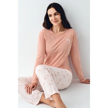 Tudik Collection Pierre Cardin 9061-S Kadın Uzun Kol Pijama Takım