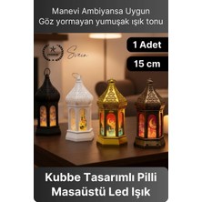 Svein #lamba LED Işıklı Dekoratif Asılabilir Plastik Fener Ambiyans Aydınlatma Kubbe Tasarım 15 cm Pilli