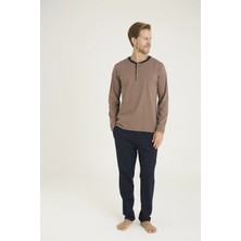 Tudik Collection Kocabey 9245 Erkek Midi Yaka Pijama Takım