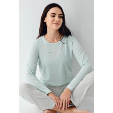Tudik Collection Pierre Cardin 9050-S Kadın Uzun Kol Pijama Takım