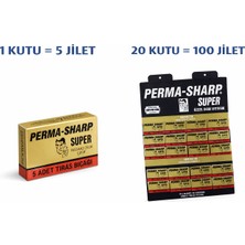 Bezos Perma-Sharp Super Paslanmaz Çelik Tıraş Bıçağı 5’li Kutu Profesyonel Kalite ve Uzun Süreli Performans