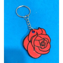 Yerli Kırmızı Gül Anahtarlık