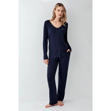 Tudik Collection Arnetta 3460-S Kadın Uzun Kol Pijama Takım