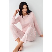 Tudik Collection Pierre Cardin 9085-S Kadın Uzun Kol Pijama Takım