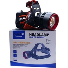 Q-Max T2208 Profesyonel Hareket Sensörlü Kafa Lambası | 40W – 4000 Lümen – 11400 Mah – Metal Kasa – Powerbank – Type-C Şarjlı