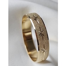 Zülisch Kumlu Kalın Bilezik 14K Gold Çelik Bilezik