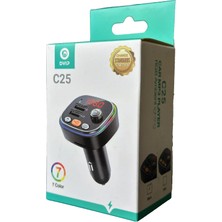 Norino Rgb Renkli Araba Fm Mp3 Çalar Kablosuz Bluetooth 5.0 C25