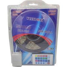 Norino 3 Çipli Rgb Şerit LED 50000 Saat 5 Metre Kumandalı Winnboss WN-1144
