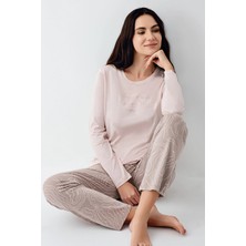 Tudik Collection Pierre Cardin 9096-S Kadın Uzun Kol Pijama Takım