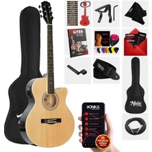 Midex XC-300NT-EQ Profesyonel Elektro Akustik Gitar 4/4 Yetişkin Üst Segment (Çanta Capo Askı Jak Kablo Pena)