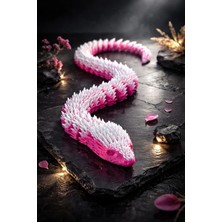 LUNALAB3D Kristal Yılan Şeker Pembesi&beyaz