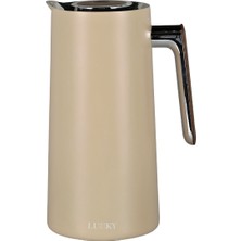 LuckyArt Lucky Art 1l Çelik Gövdeli Karaf Termos Krem