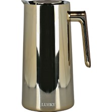 LuckyArt Lucky Art 1l Çelik Gövdeli Karaf Termos Gold