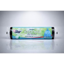 Bezos Star Plus Standart Battal Boy Çöp Torbası 75X90 cm 10 Adet Dayanıklı Büyük Boy Çöp Poşeti