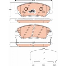 TRW Matrixzn Ön Fren Balata Hyundai Santafe 2.0l 2.2l D4EB Crdi 06-12 / H3500 2.5l Crdi 15- / Kia Sorento 10-15 / Ssangyong Actyon Sport Korando 2.0l Xdi 11-
