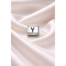 Nomination Bileklik Uyumlu Y Harfi Charm - Paslanmaz Çelik Harf Modül - Kişiye Özel Bileklik Aksesua