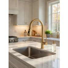 Emfa Aksesuar  Antik Vintage Spiralli Mutfak Bataryası - Antik Evye Bataryası - Antik Pirinç Mutfak Bataryası